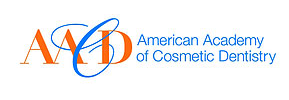 The image is a logo with the text  AAD  in blue on an orange background, accompanied by a stylized depiction of a toothbrush and dental floss.